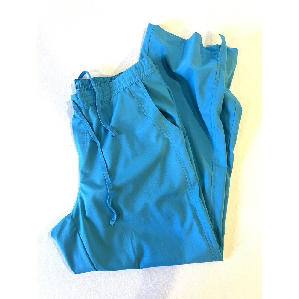 Women's Purple Label Turquoise Scrub Pants XL Comfy Medical 2 Pockets - Picture 4 of 11